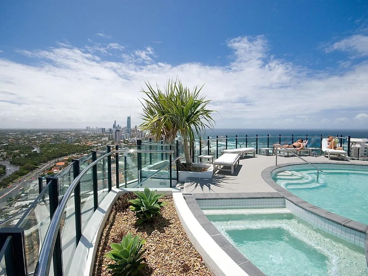 아파트 Luxury Ocean View 3 Bedroom At Wave Broadbeach