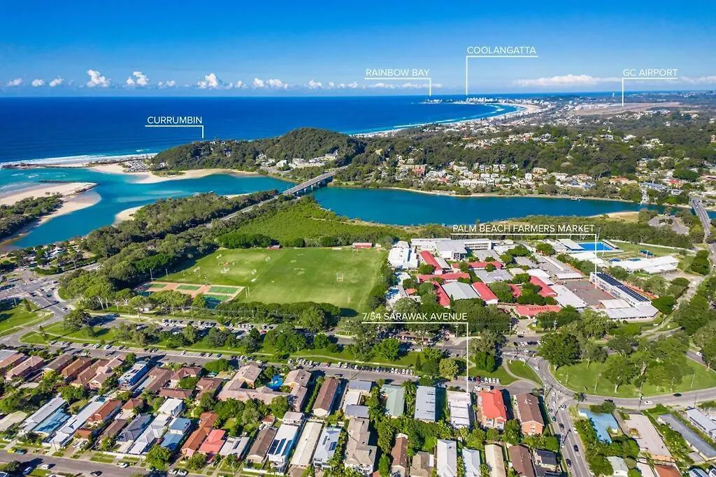Sunny Beachside Escape 2br Walk To Palm Guldkusten