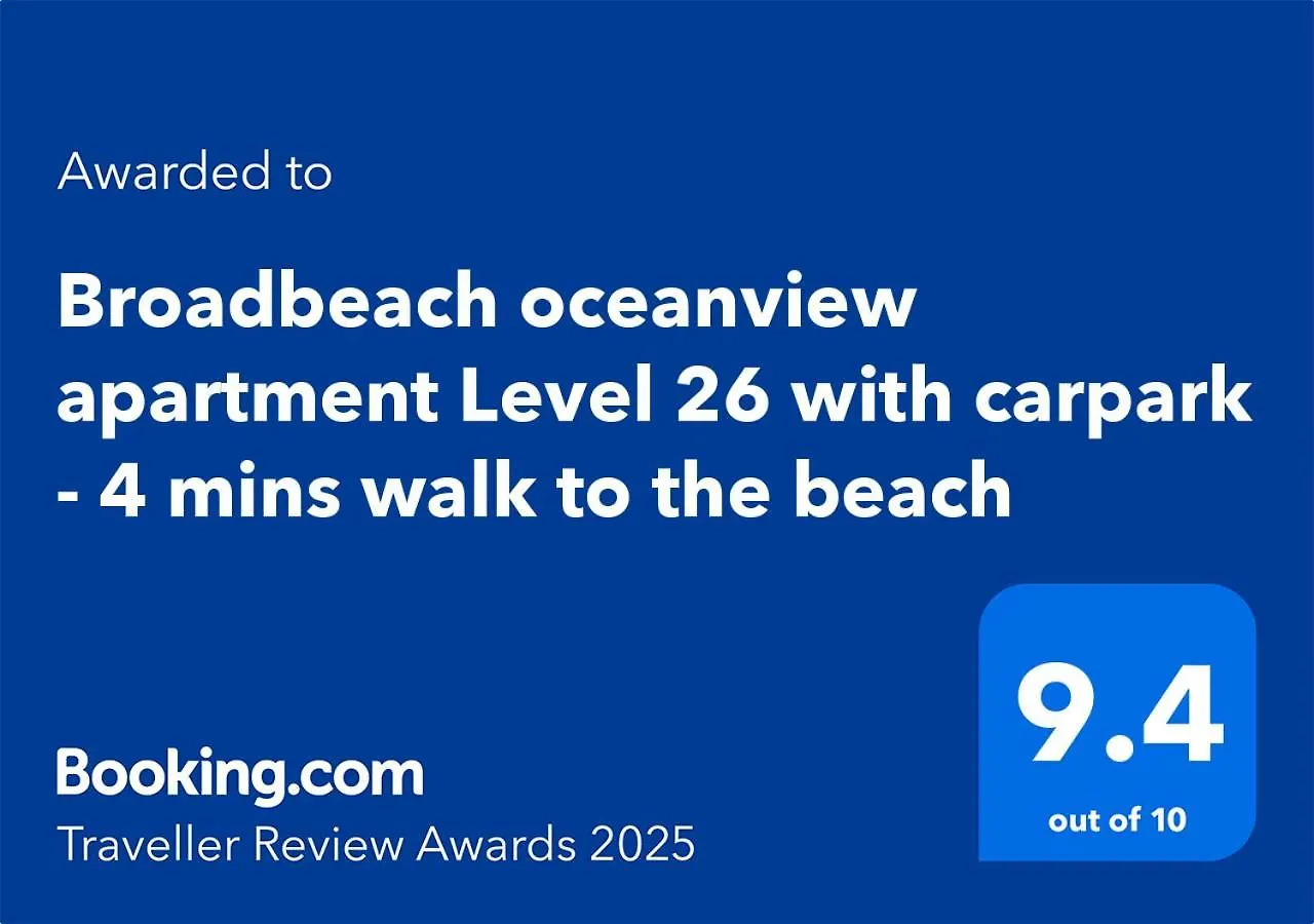 Daire Broadbeach Oceanview Level 26 With Carpark - 4 Mins Walk To The Gold Coast