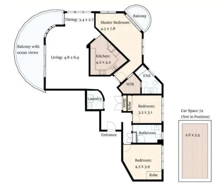 Breathtaking Ocean View 3-bedroom With Parking Apartment