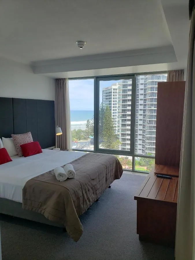 شقة Surfers Ocean View. Large Fridge, Washing Machine, Wifi غولد كوست
