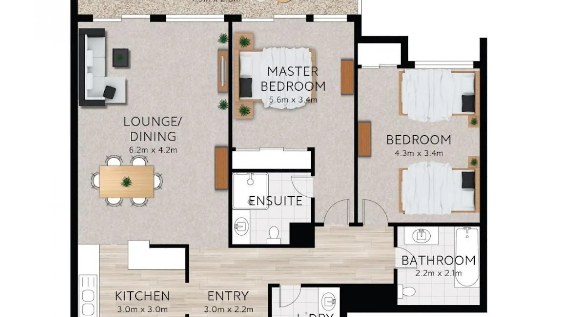 Ocean View 2-bed With Pool, Tennis Court & Bbq 아파트 *