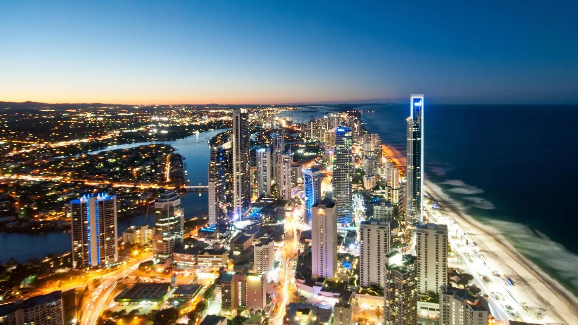 Panoramic Views Surfers-chevron. * Gold Coast