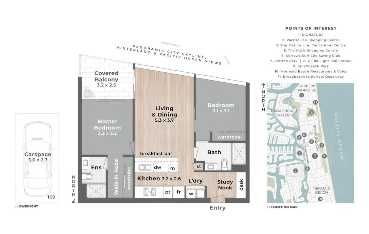 Apartment The Signature - Brand New Ocean View 2br Unit With Parking Infinity Pool Gold Coast